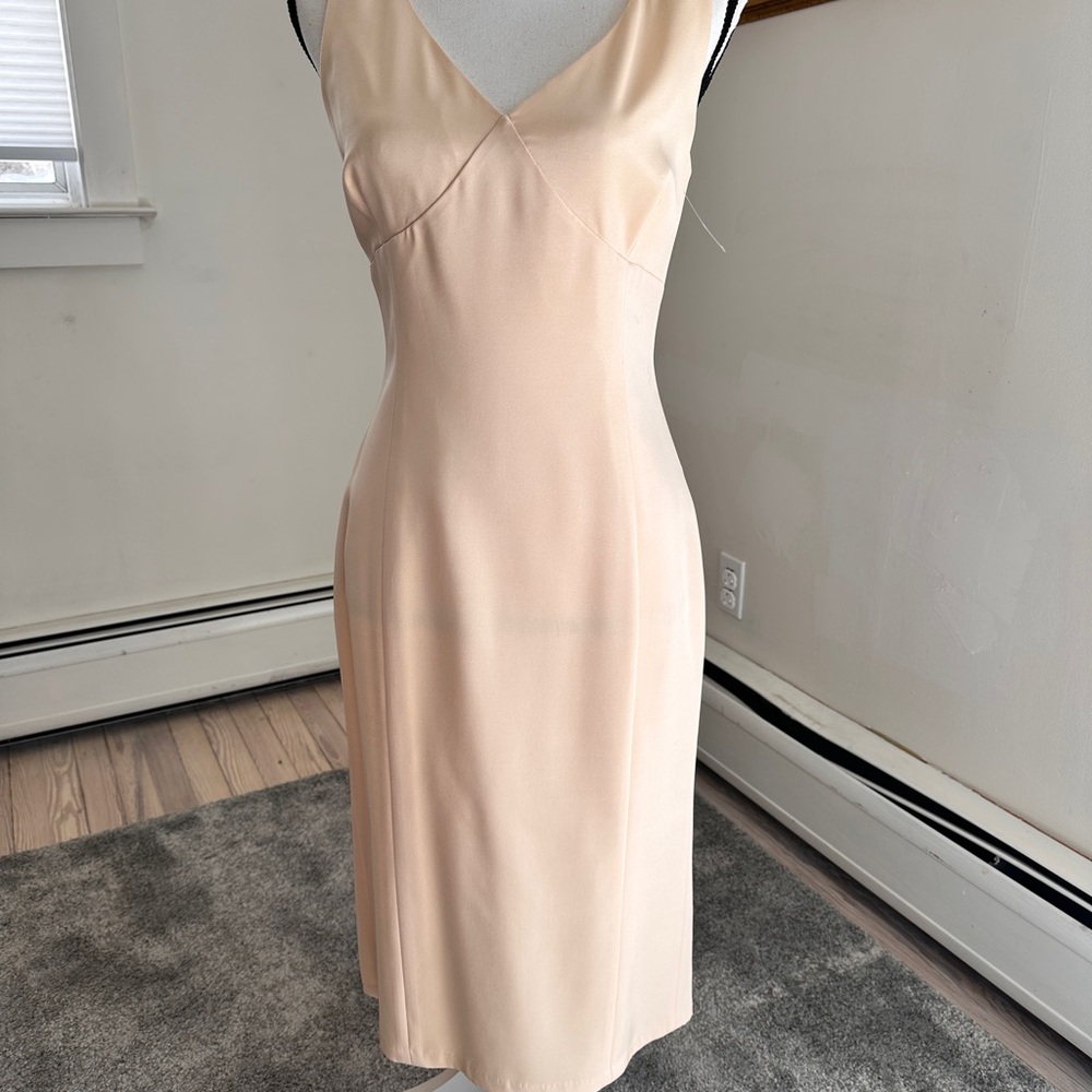 Lafayette 148 Cream Silk Dress